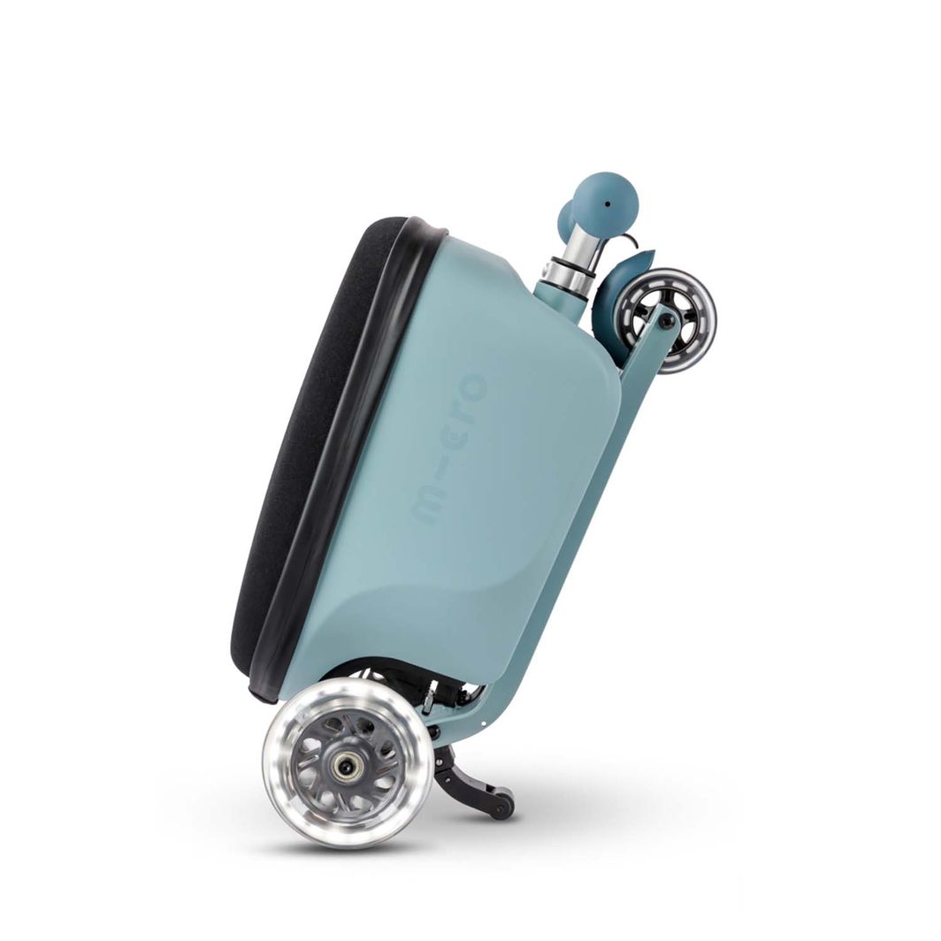 Micro Suitcase and Scooter in One - Junior Patch & Play - Frosty Blue