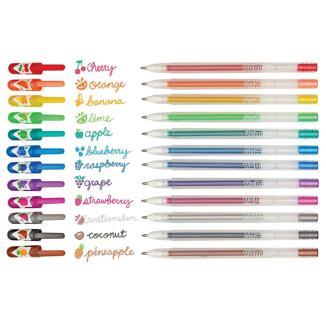Ooly Scented Gel Pens, Set of 12, Yummy Yummy Glitter