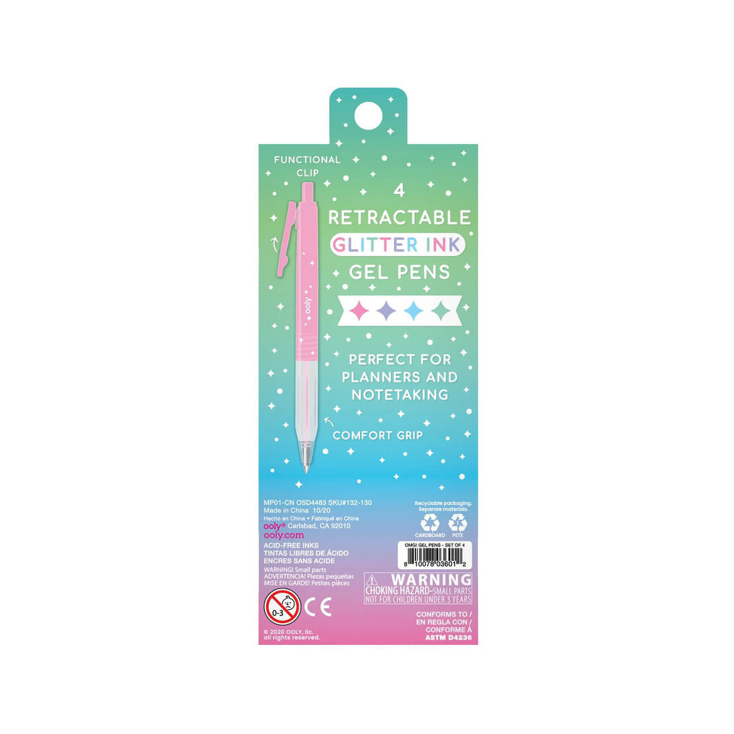 Ooly Gel Pen Set of 4, Oh My Glitter