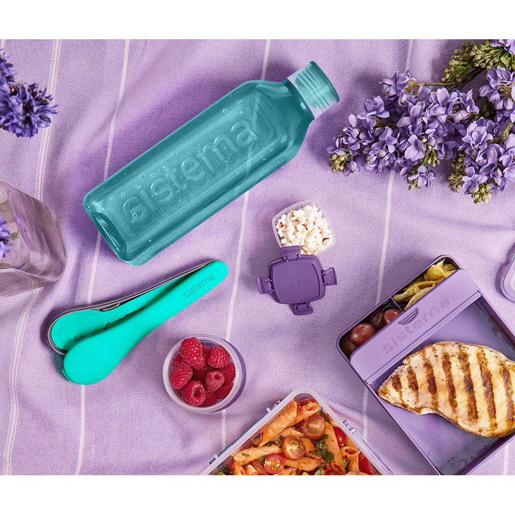 Sistema Water Bottle, Square Bottle, 1 L - Ocean Blue