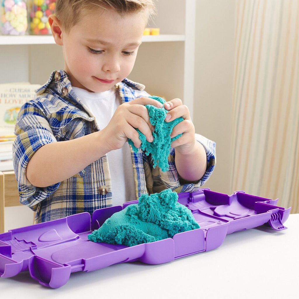 Kinetic Sand, Sandslot Fold-Out Case - Lime Green