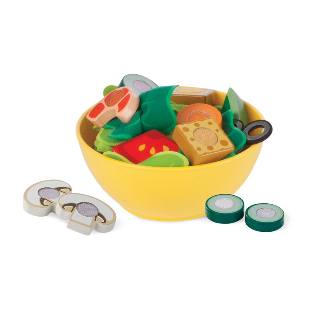 Melissa & Doug Wooden Play Food, Salad Set