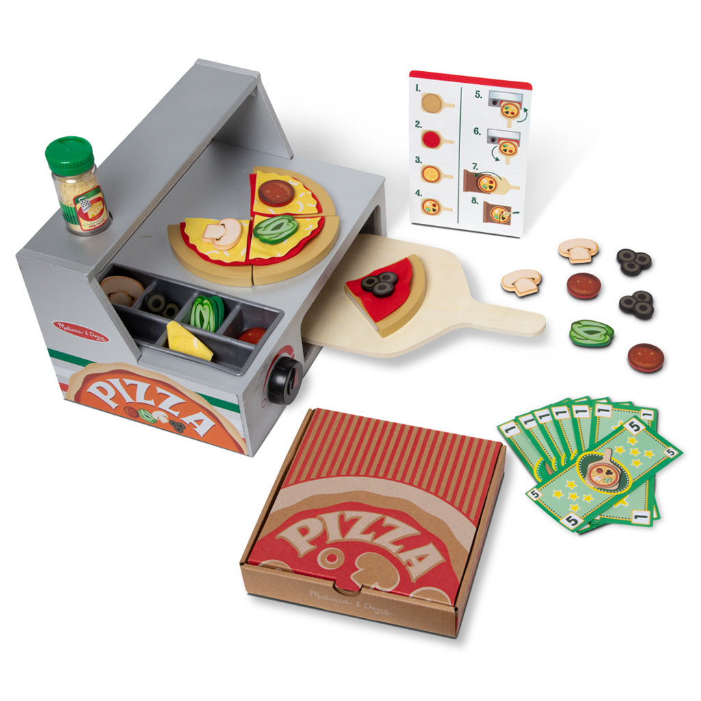 Melissa & Doug Play Food, Build-Your-Own Pizza Set - 41 Pieces