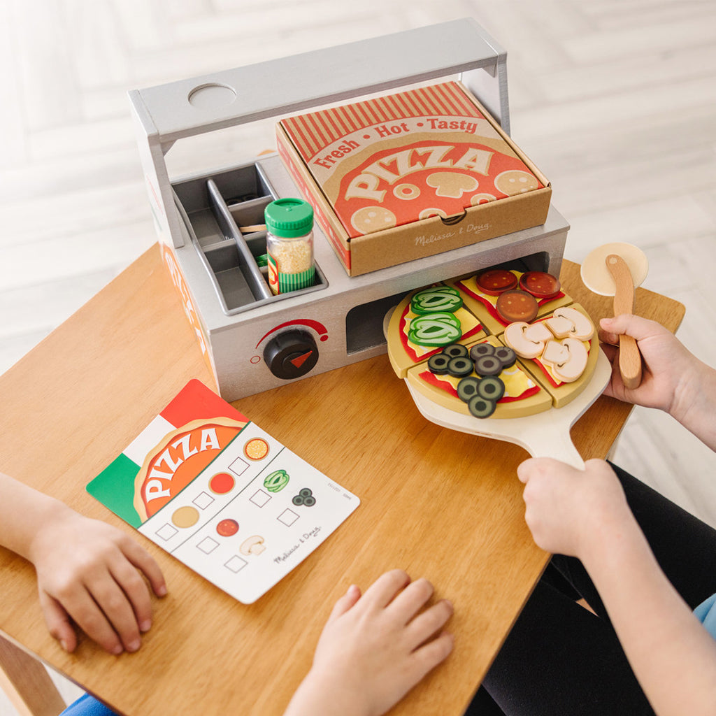 Melissa & Doug Play Food, Build-Your-Own Pizza Set - 41 Pieces