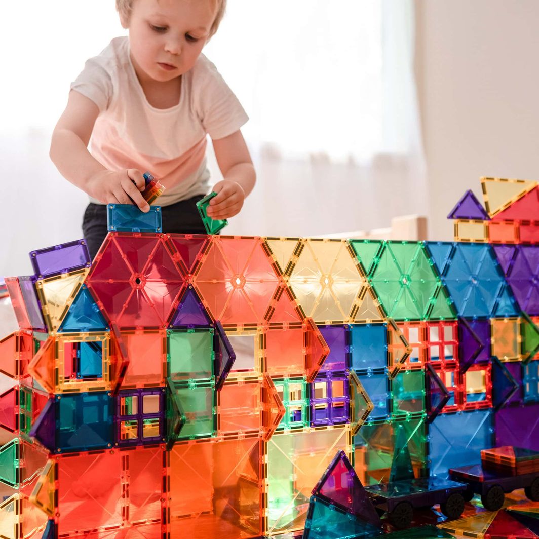 Connetix Mega Pack, Magnetic Building Set with 212 Pieces - Rainbow