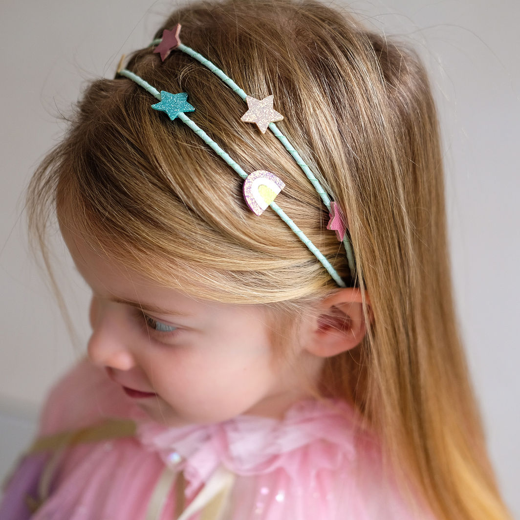 Mimi & Lula Double Headband, Rainbow and Star My Little Unicorn