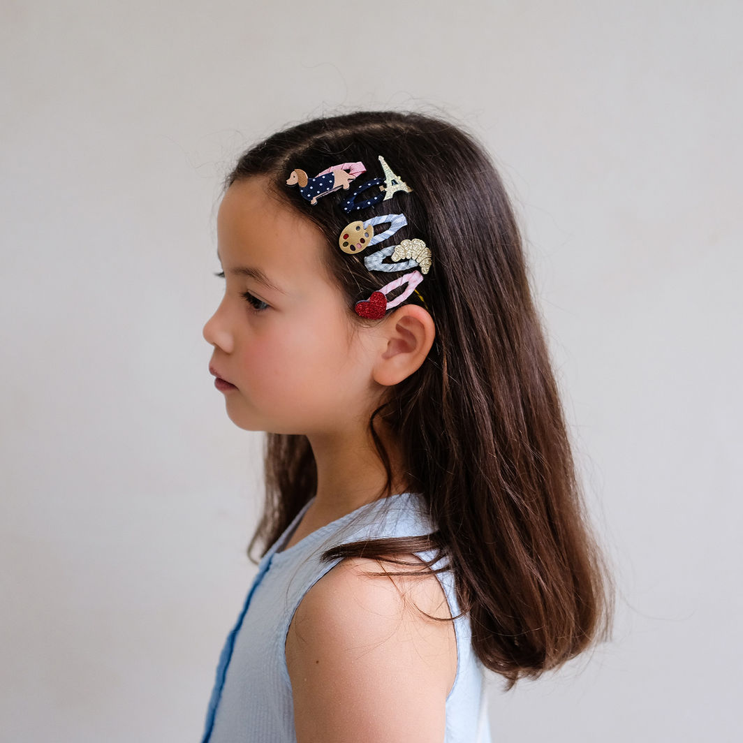 Mimi & Lula 5 Hair Clips, Mini Paris Mon Cheri