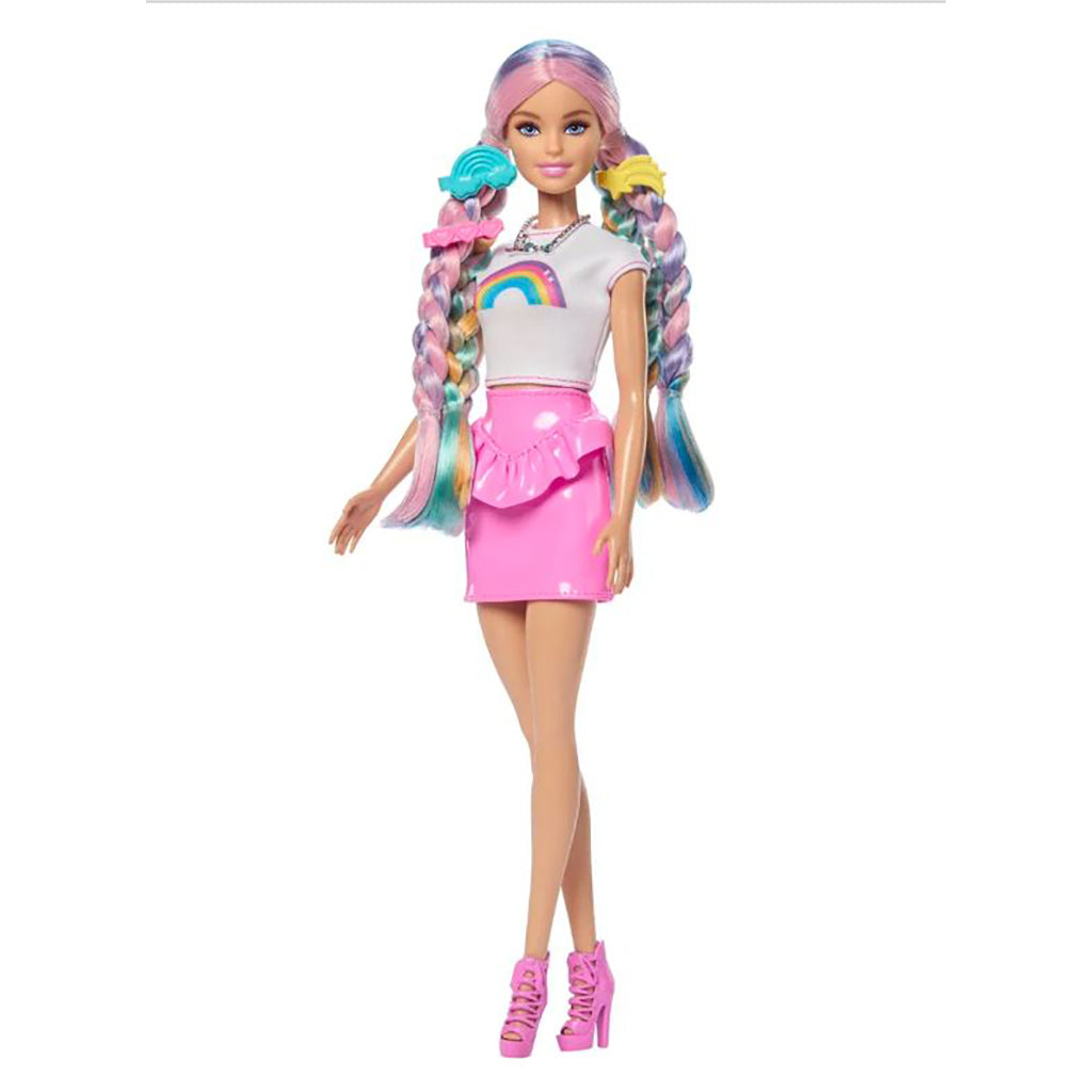 Barbie Rainbow Sparkle Hair dukke