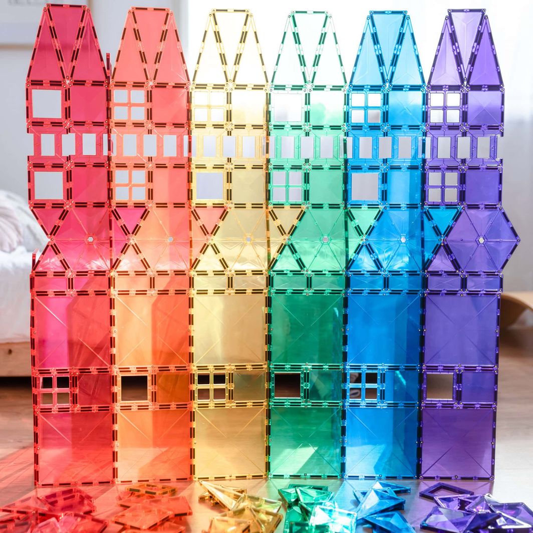 Connetix Mega Pack, Magnetic Building Set with 212 Pieces - Rainbow