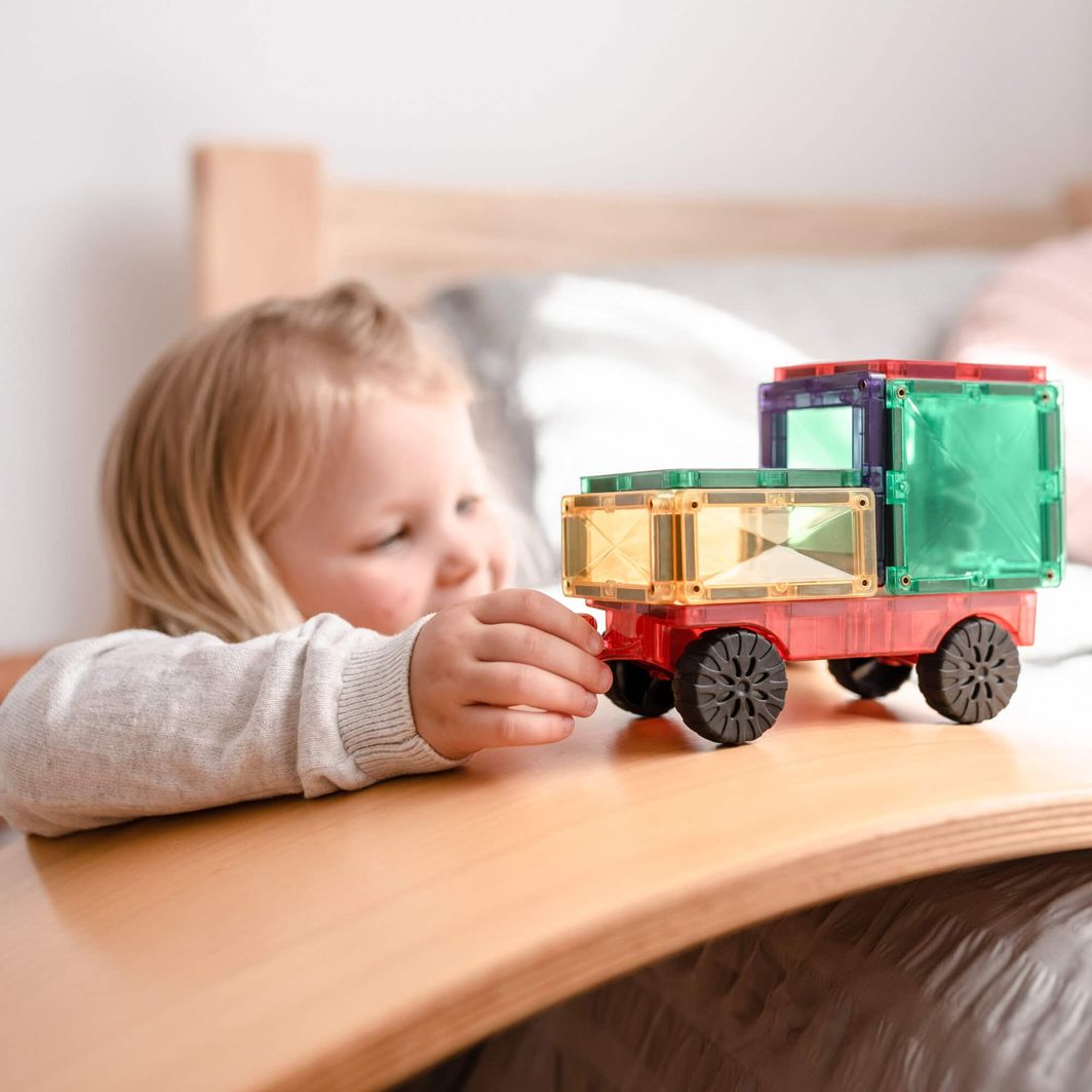 Connetix Motion Pack, Magnetic Construction Set with 24 Pieces – Rainbow