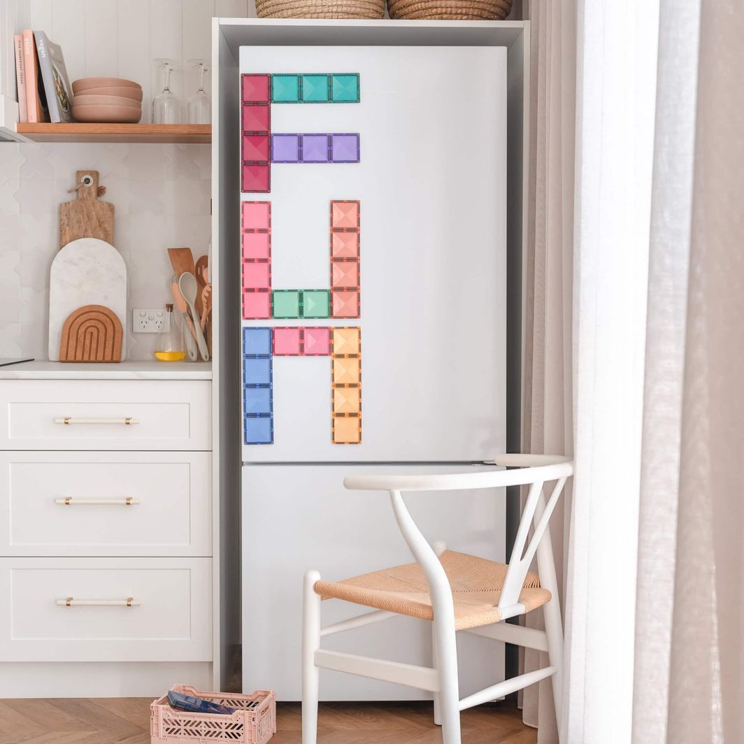Connetix Rectangle Pack - 24-Piece Magnetic Set - Pastel