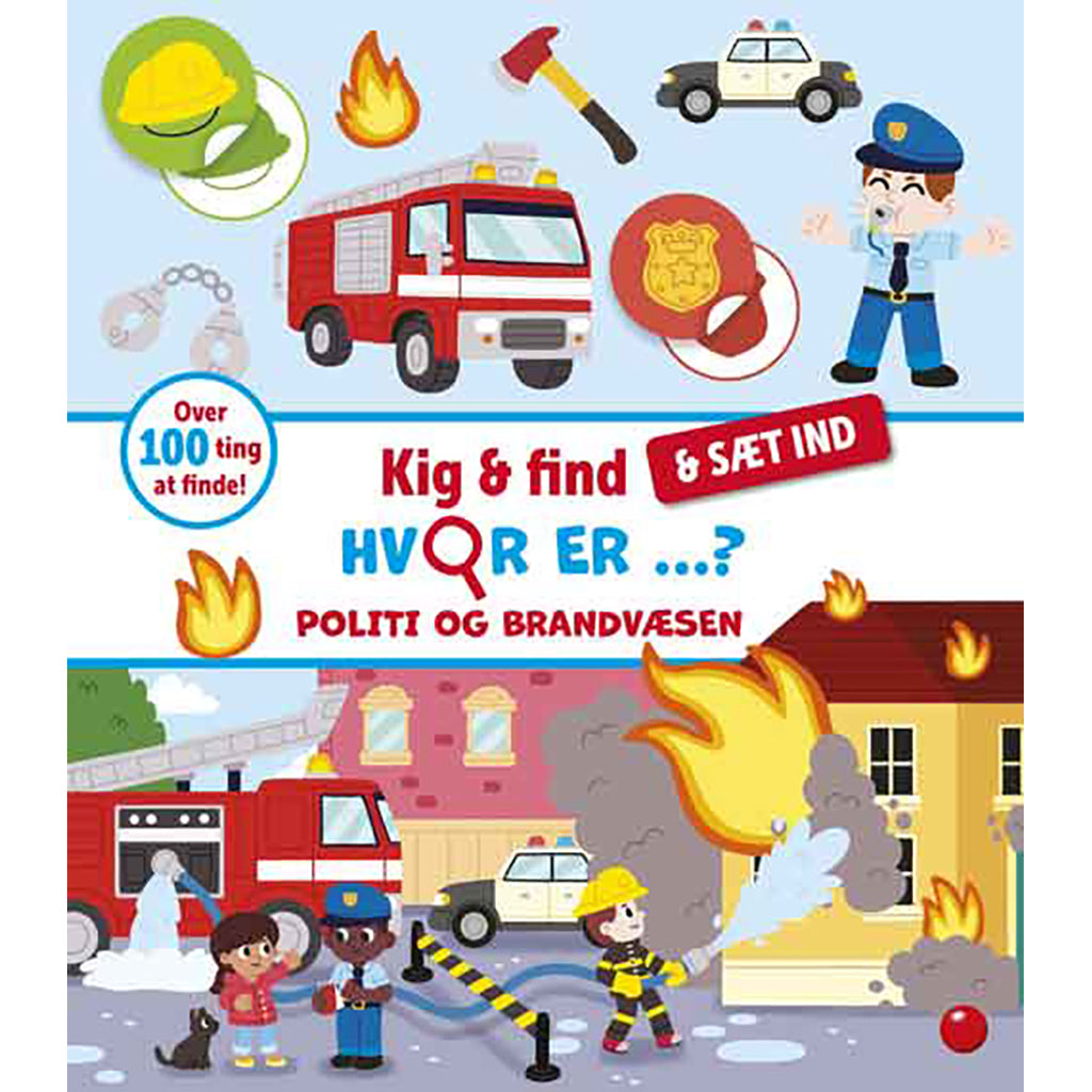 Forlaget Bolden Sticker Book: Search, Find & Place – Where Are the Police and Firefighters?