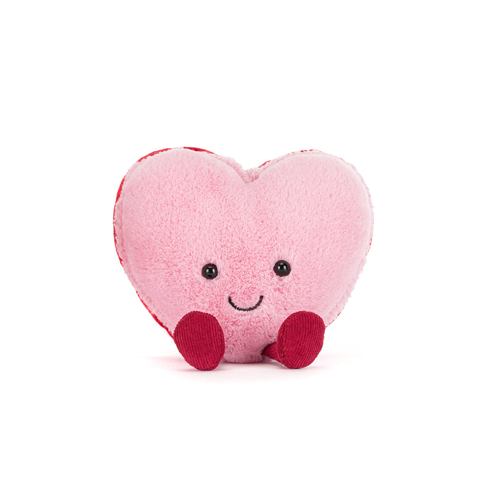 Jellycat Plush, Amuseables Arlette Heart Macaron, Pink - 13 cm
