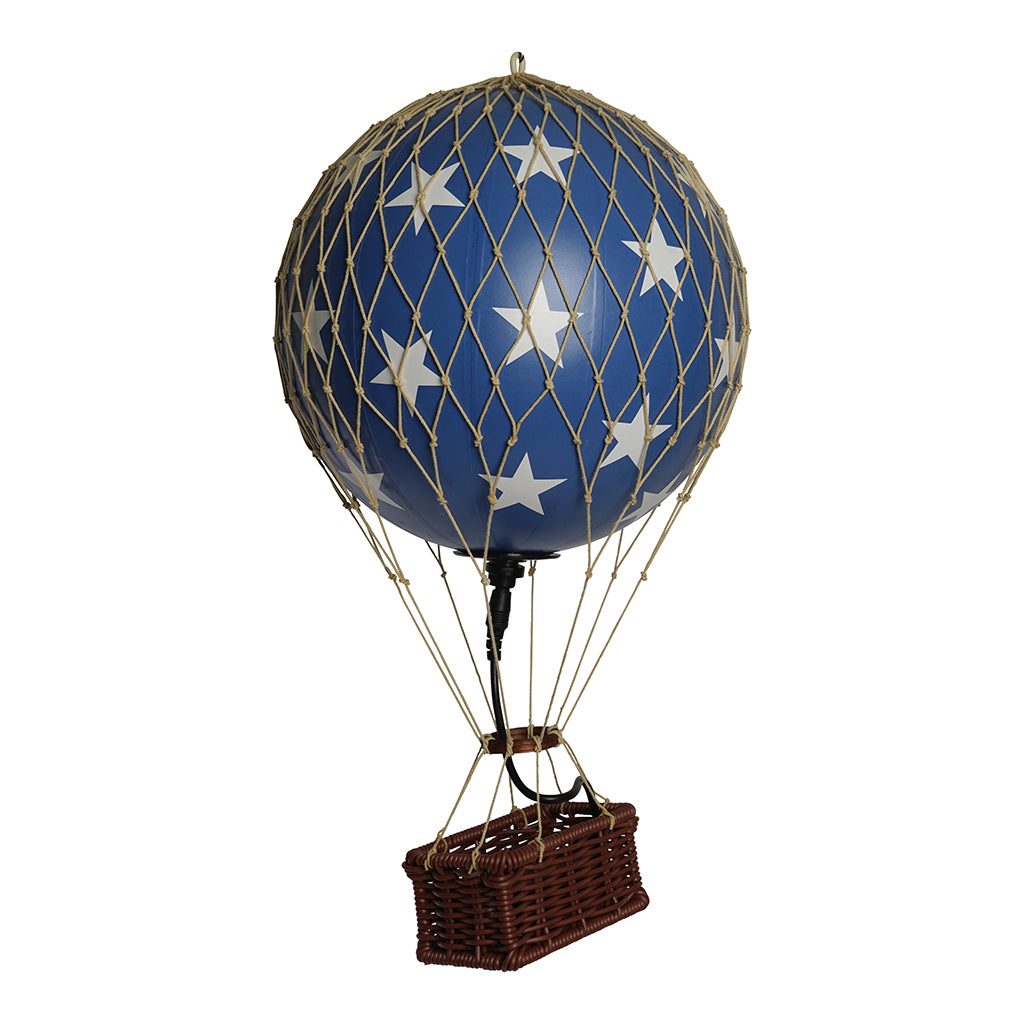LED Balloon with Blue Stars - 32 cm