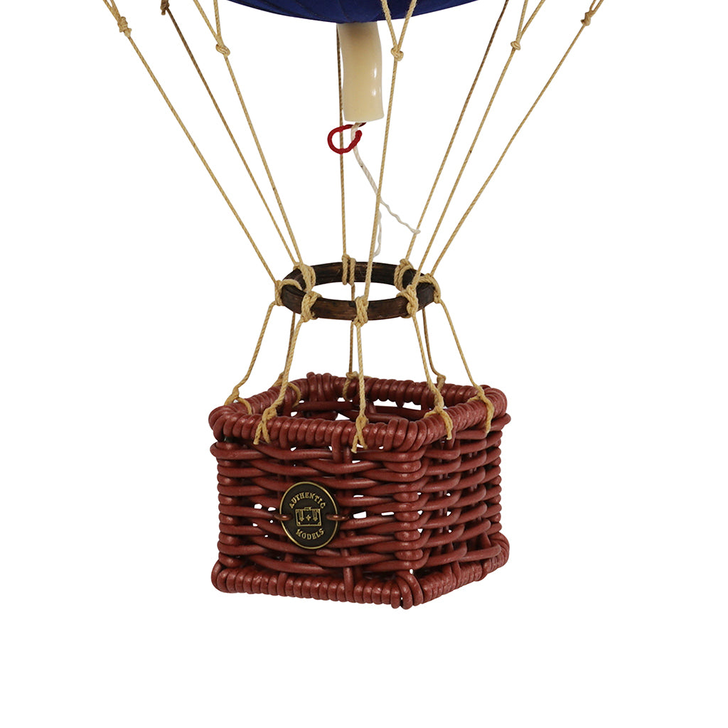 Hot Air Balloon in Velvet Blue – H: 30 x D: 18 cm