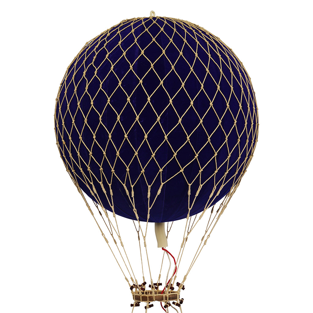 Hot Air Balloon, Velvet Blue – H: 56 x D: 32 cm