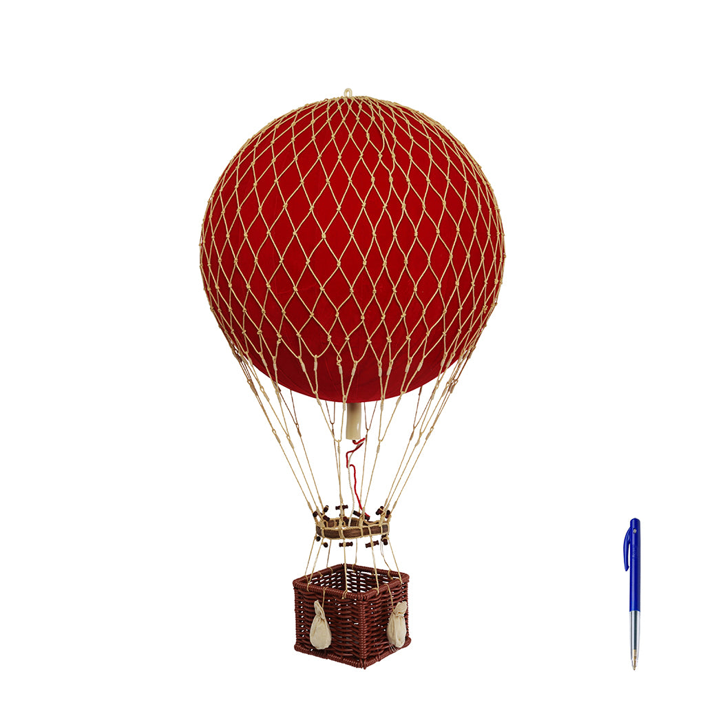 Velvet Red Balloon - H: 56 x D: 32 cm