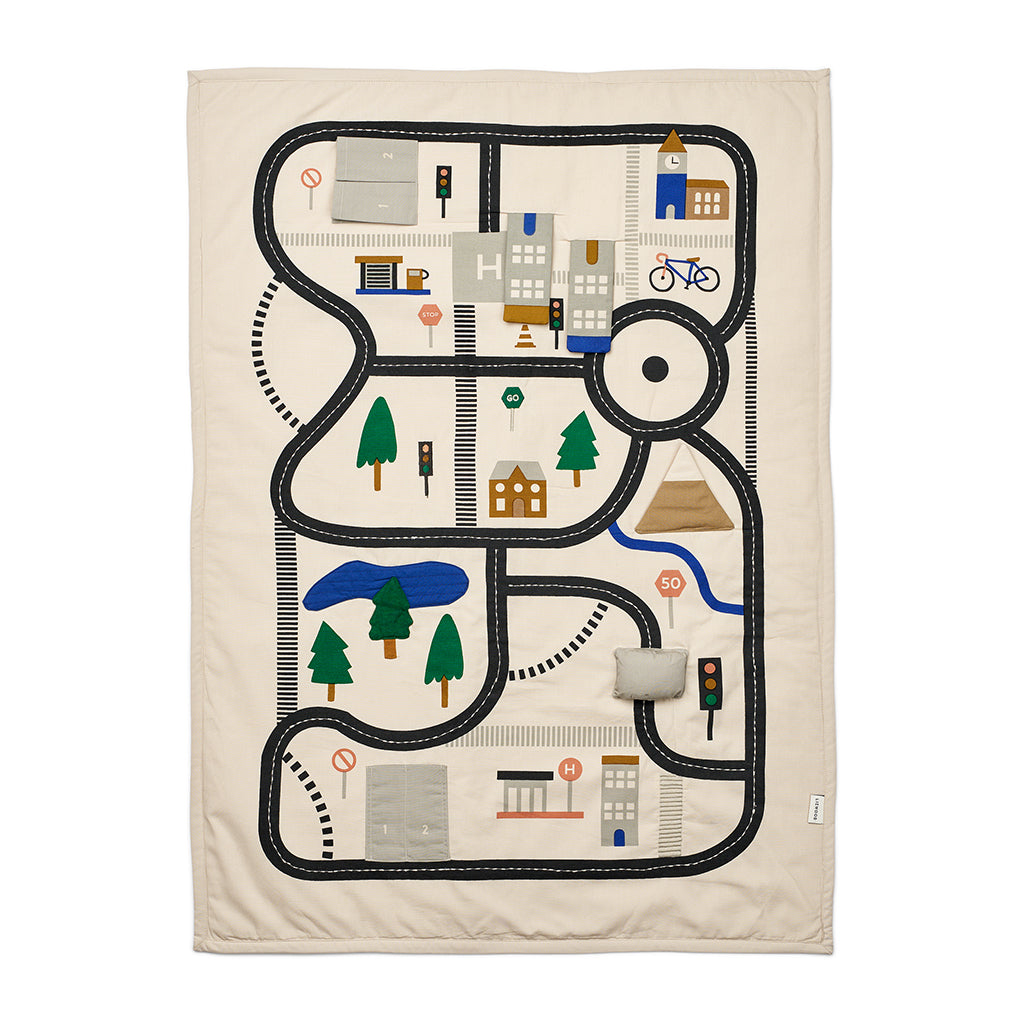 Liewood Adonna Activity Mat with Car Track, Roadmap Sandy