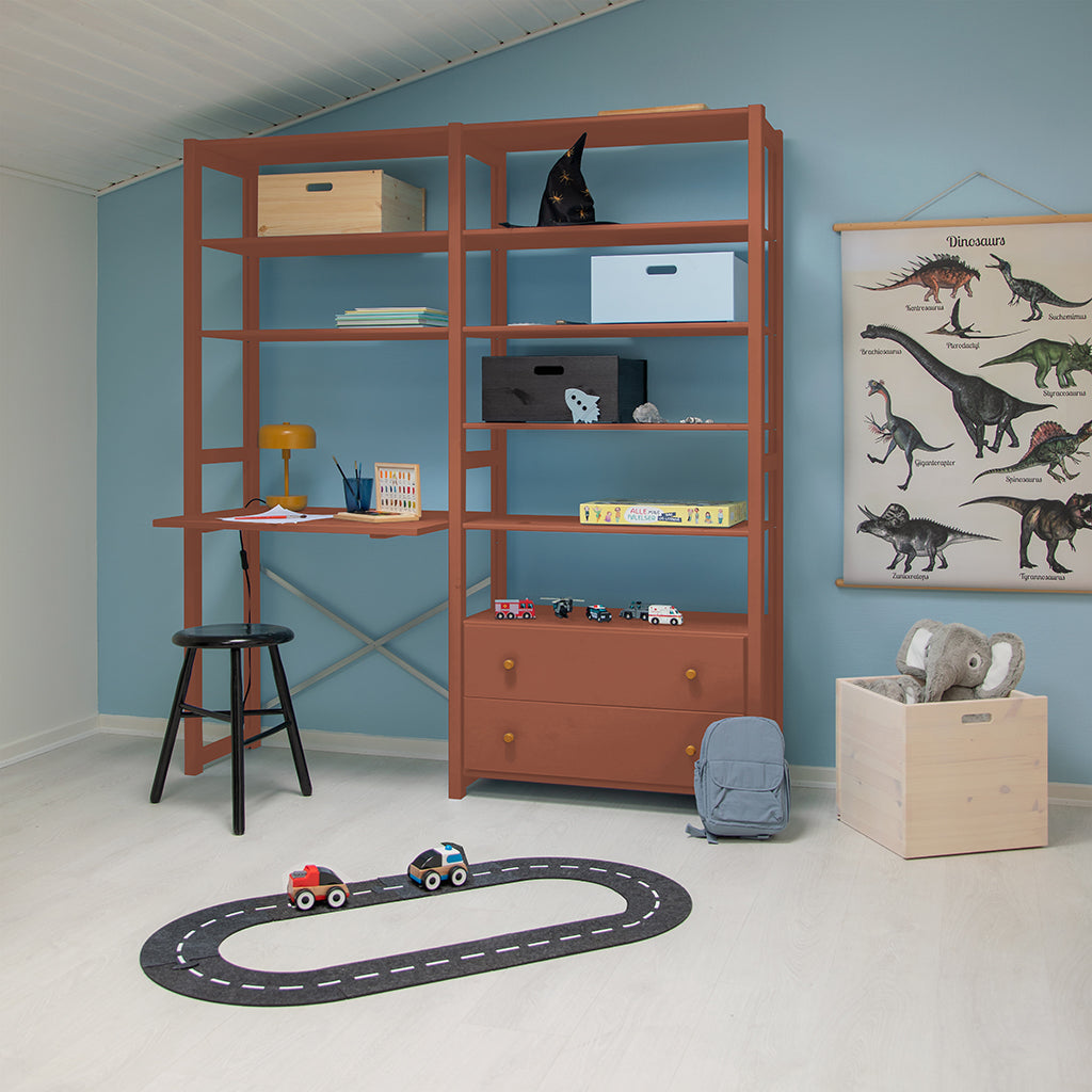 By Aulum Agger Deluxe Ladder Shelf with Desk, Multiple Sizes - Rusty