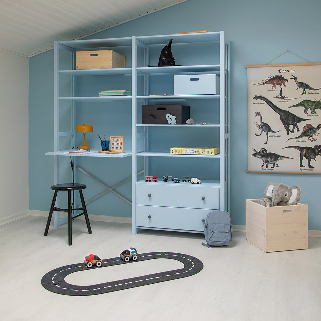 By Aulum Agger Deluxe Step Chair with Desk, Multiple Sizes - Himalayan Blue