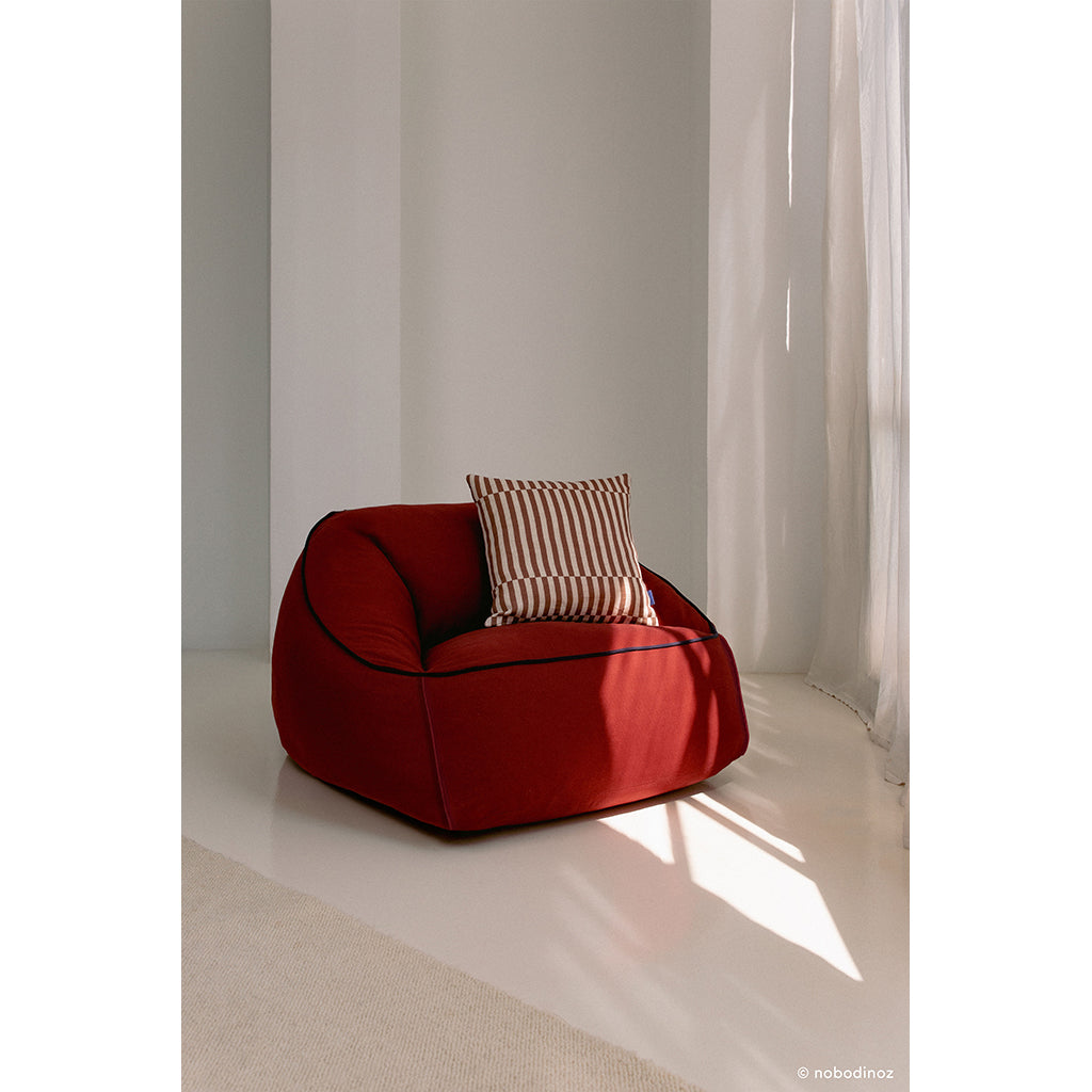 Nobodinoz Arnold Bean Bag Armchair, Burnt Red