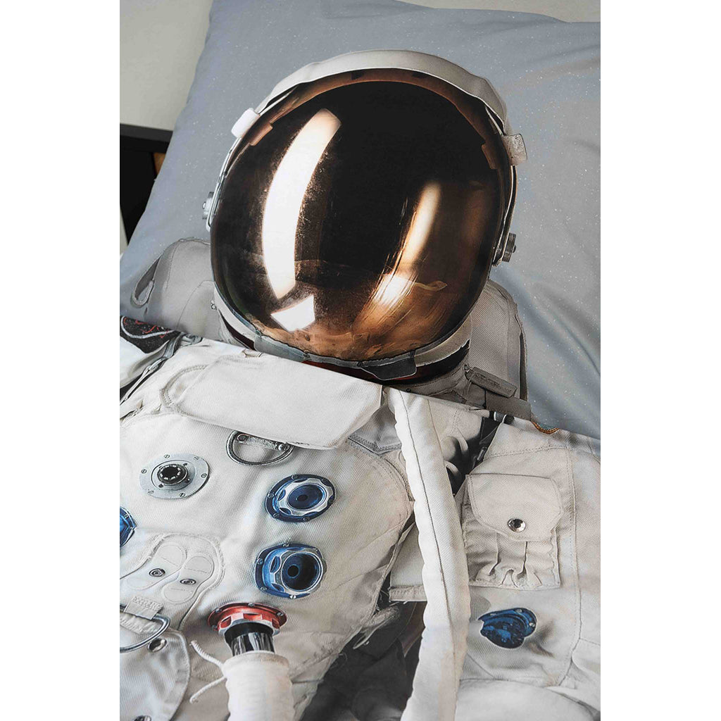 Snurk Organic Adult Bedding - Astronaut Grey Space