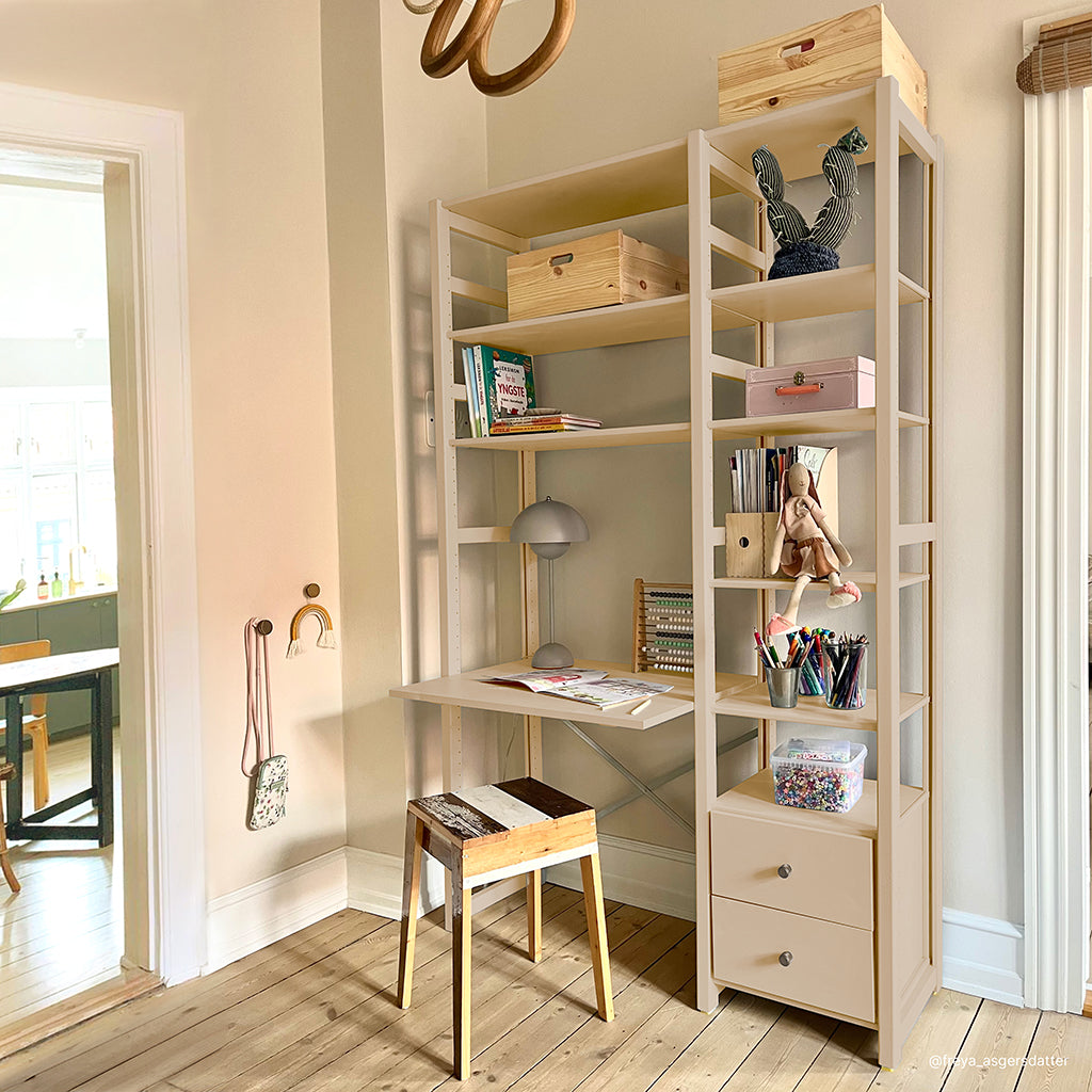 Aulum Astrup Ladder Shelf with Desk, Multiple Sizes - Sand