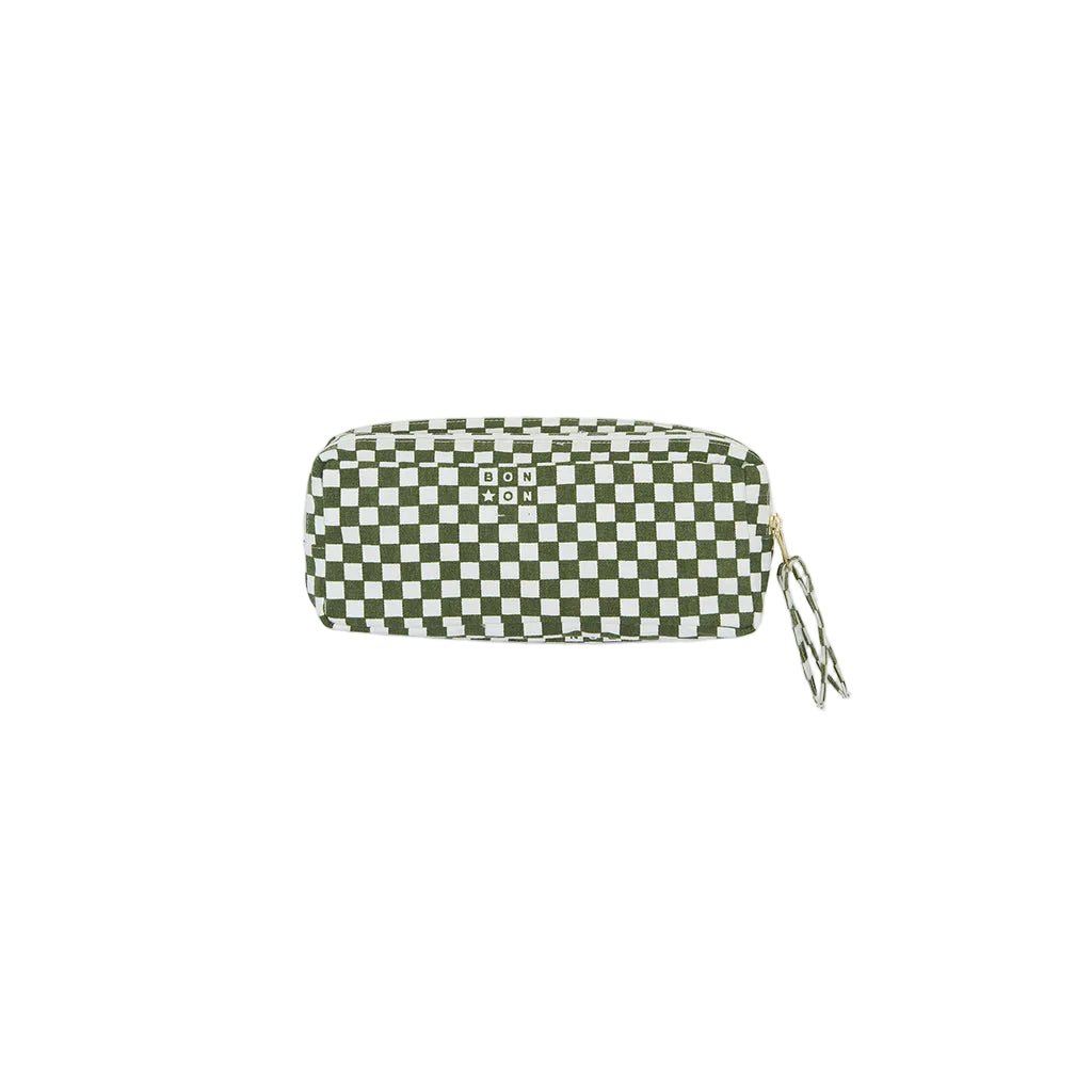 Bonton Pencil Case, Damier Khaki