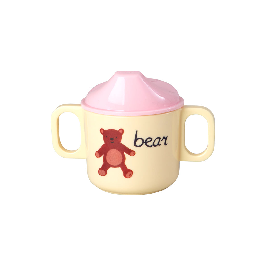 Rice Babykop m. to hanke, Pink ABC
