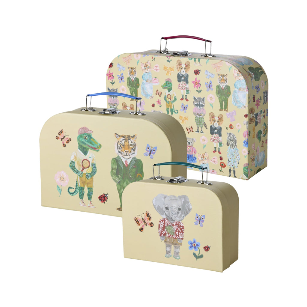 Rice Suitcase Set, 3 pcs. cream - Nathalie Lété Print
