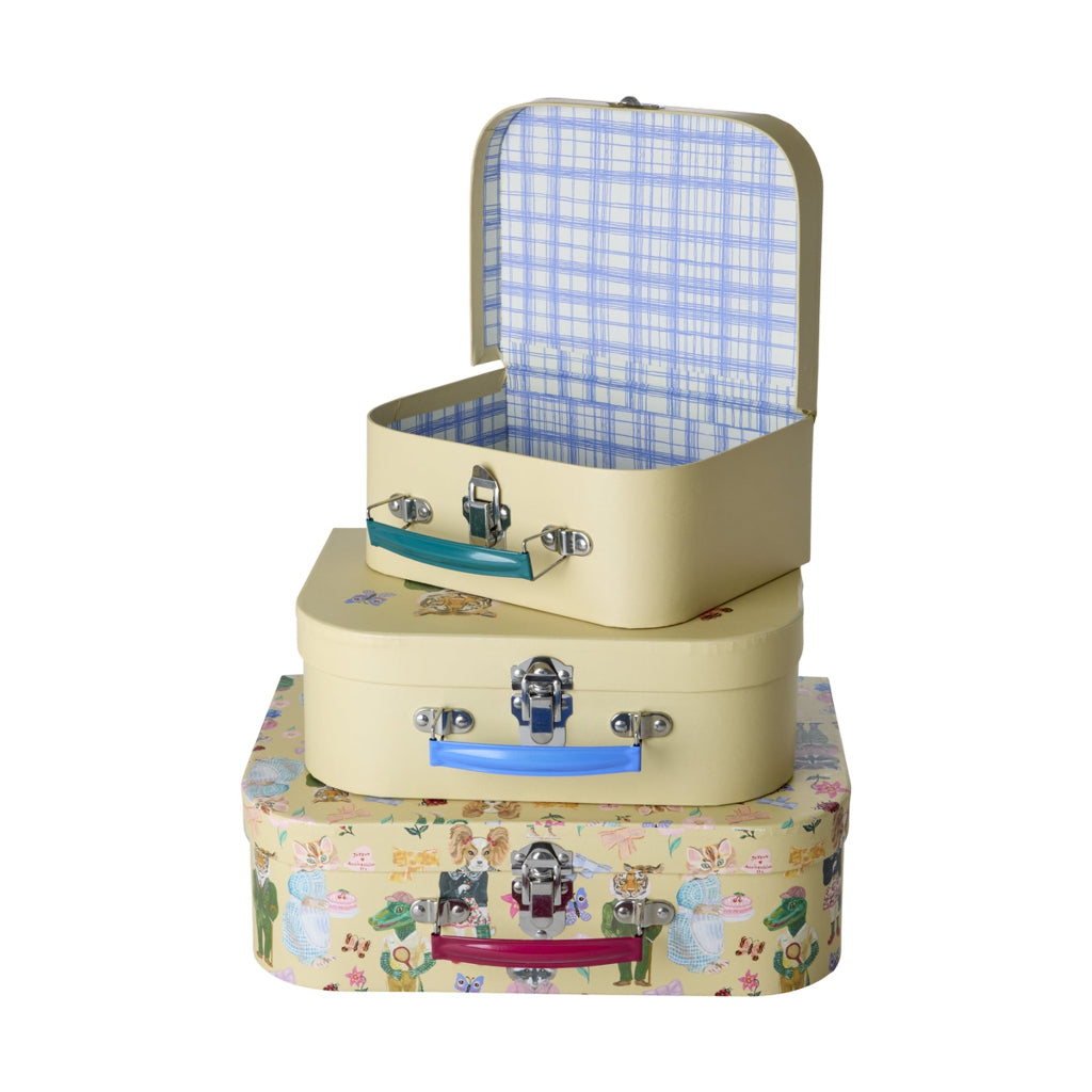 Rice Suitcase Set, 3 pcs. cream - Nathalie Lété Print