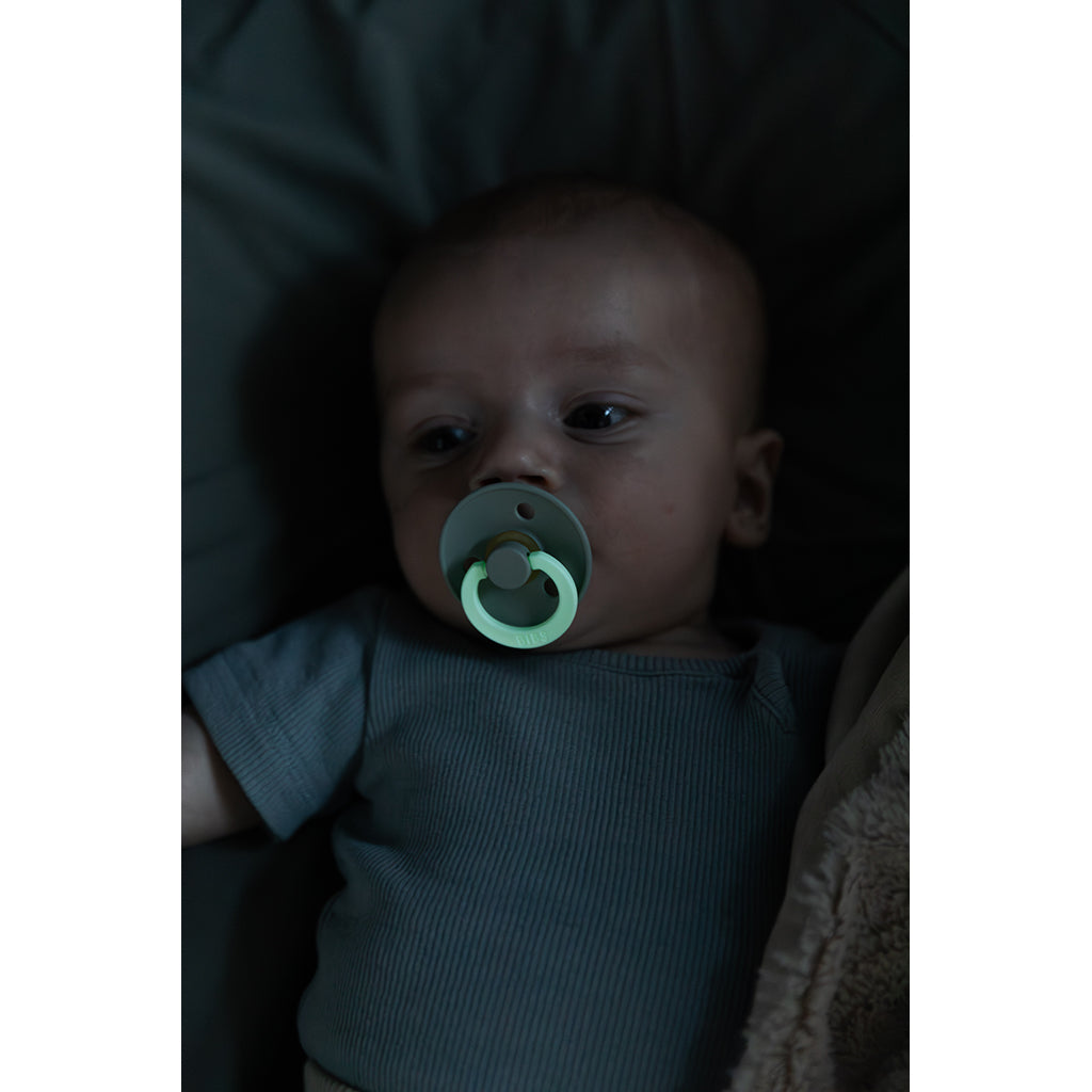 Bibs Pacifier in Natural Rubber, Size 2 – Sage GLOW