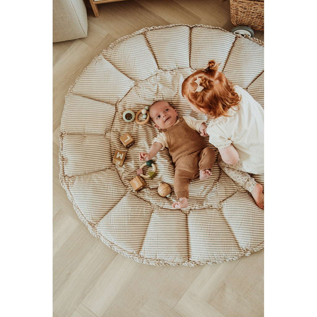 Play&Go Bloom, Three-in-One Baby Blanket, Organic - Stripes Blue