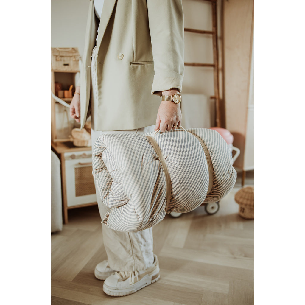 Play&Go Bloom, Three-in-One Baby Blanket, Organic - Stripes Blue