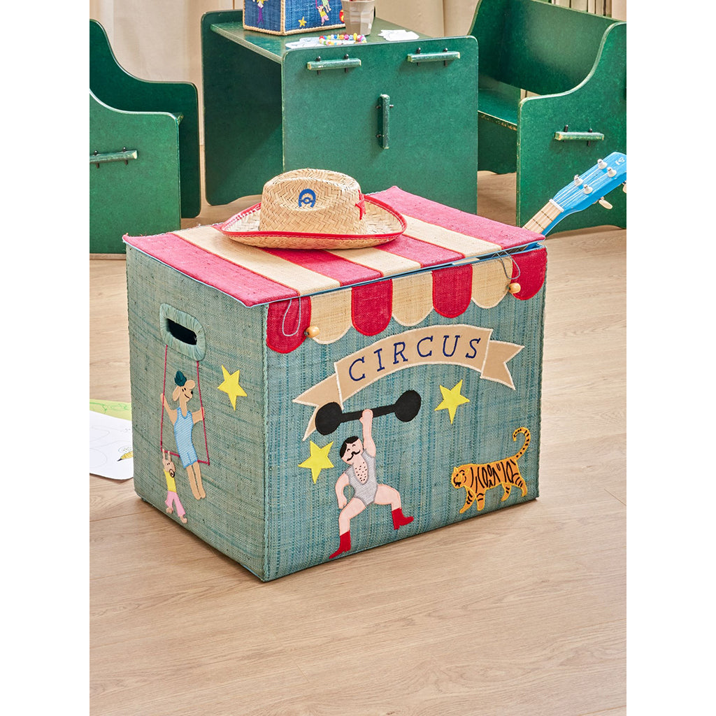Rice Collapsible Storage Basket, XL - Circus Design