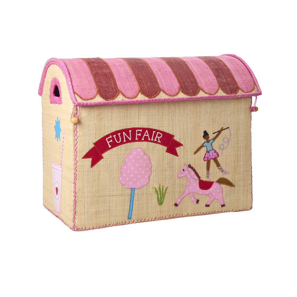 Rice kurvehus til opbevaring, Pink - Fun Fair Theme