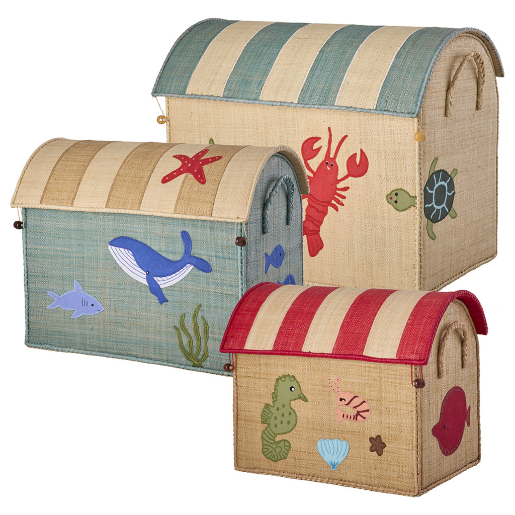 Rice Basket House for Storage, Ocean Theme