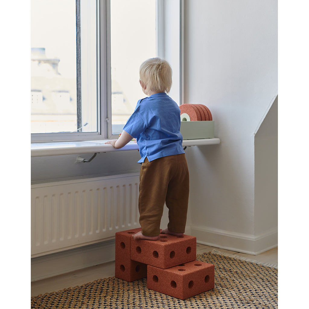 Modu 3-in-1 Walker, Foam Activity Toy - Burnt Orange/Dusty Green