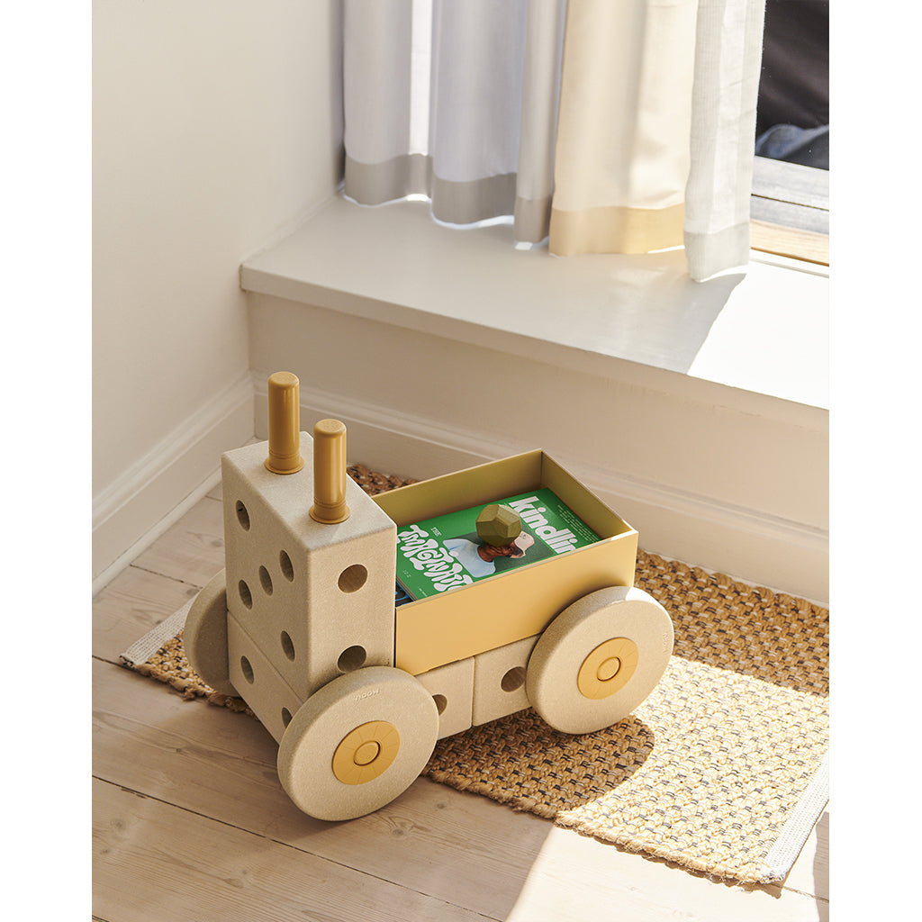 Modu 3-in-1 Walker, Activity Toy in Foam - Sand Grey/ Honey Yellow