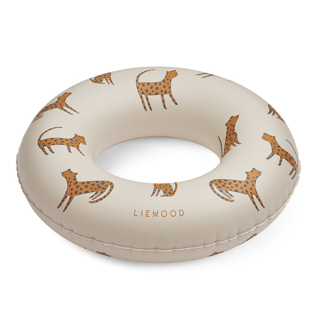 Liewood Baloo Swim Ring, Diameter: 45 cm - Leopard/ Sandy