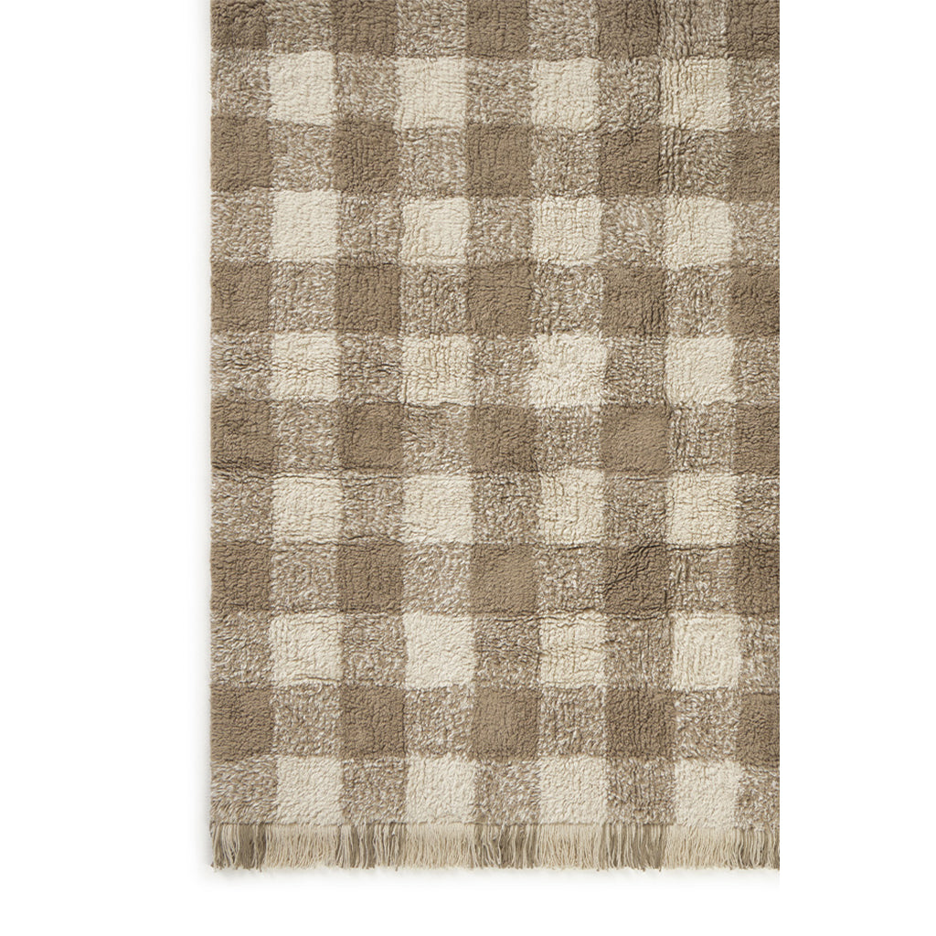 Lorena Canals Washable Rug, Vichy Marron – Multiple Sizes Available