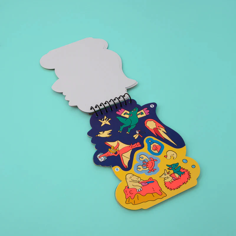 Omy Activity Notebook with Stickers, Dino