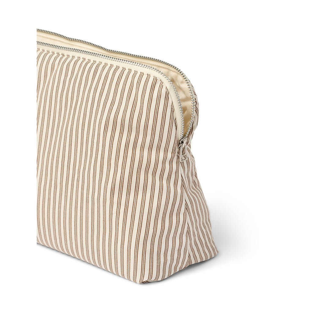 Studio Feder Toiletry Bag, Celia - Brown Beach Stripe