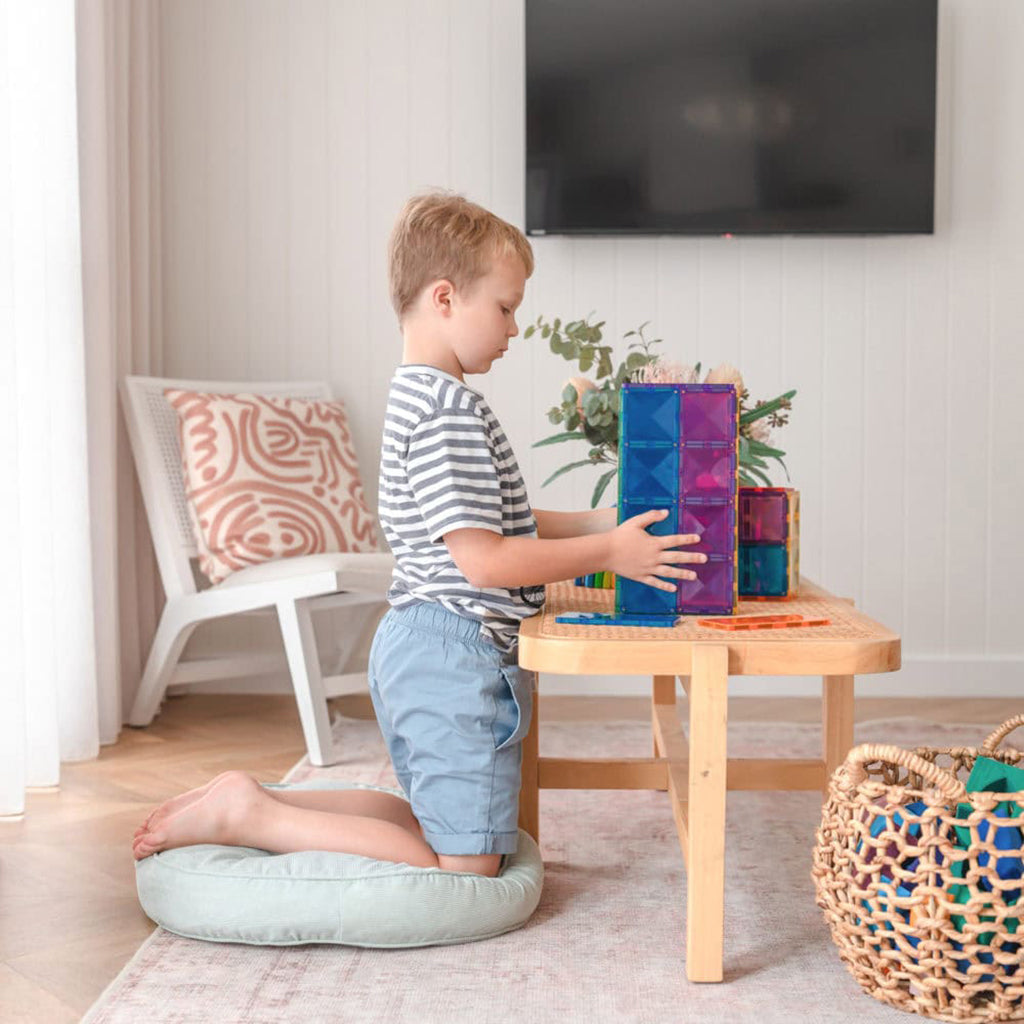 Connetix Magnetic Construction Set, Rectangle Pack – 18 Pieces – Rainbow