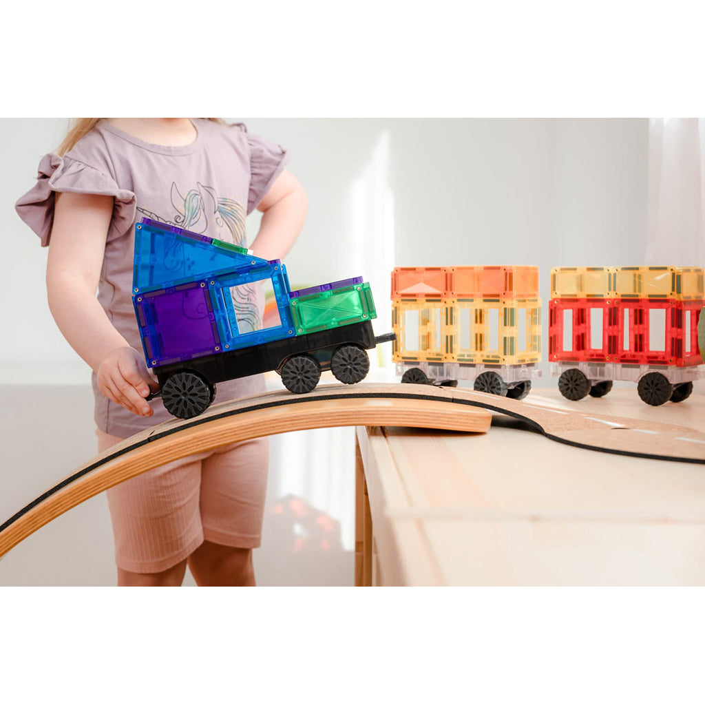 Connetix Magnetic Building Set, Transport Pack, 50 Pieces - Rainbow
