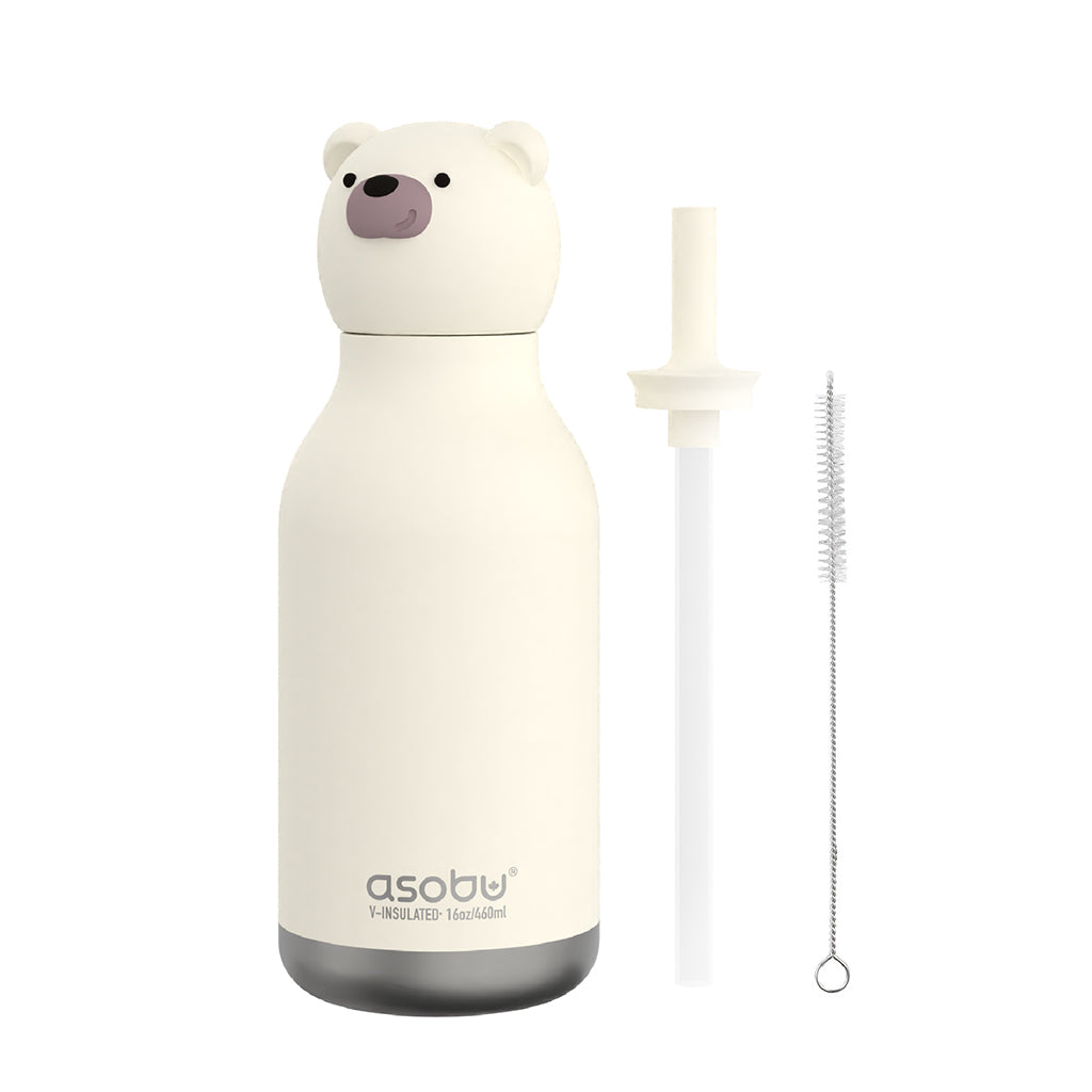 Asobu Bestie Animal Thermal Drink Bottle, 460 ml - Polar Bear