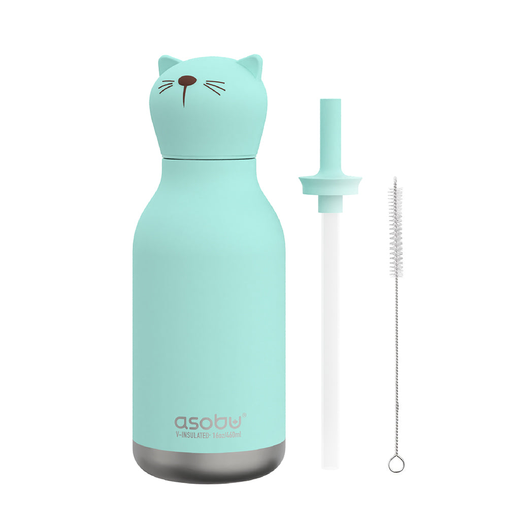 Asobu Bestie Animal Thermal Water Bottle, 460 ml - Cat
