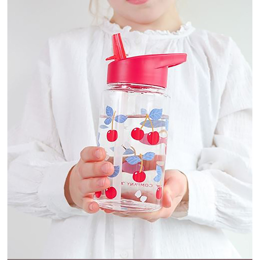 A Little Lovely Company Water Bottle, Cherry