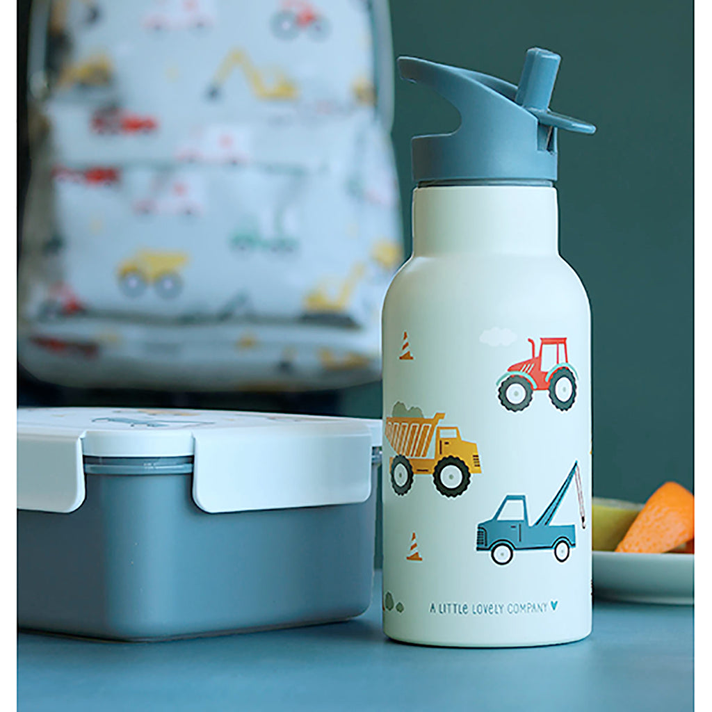 "A Little Lovely Company Stainless Steel Water Bottle, Vehicles"