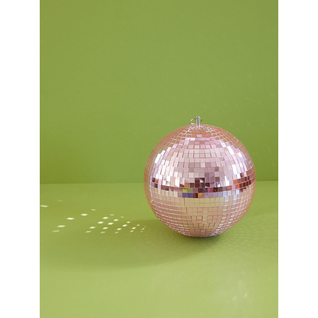 Rice Disco Ball in Soft Pink, 25 cm